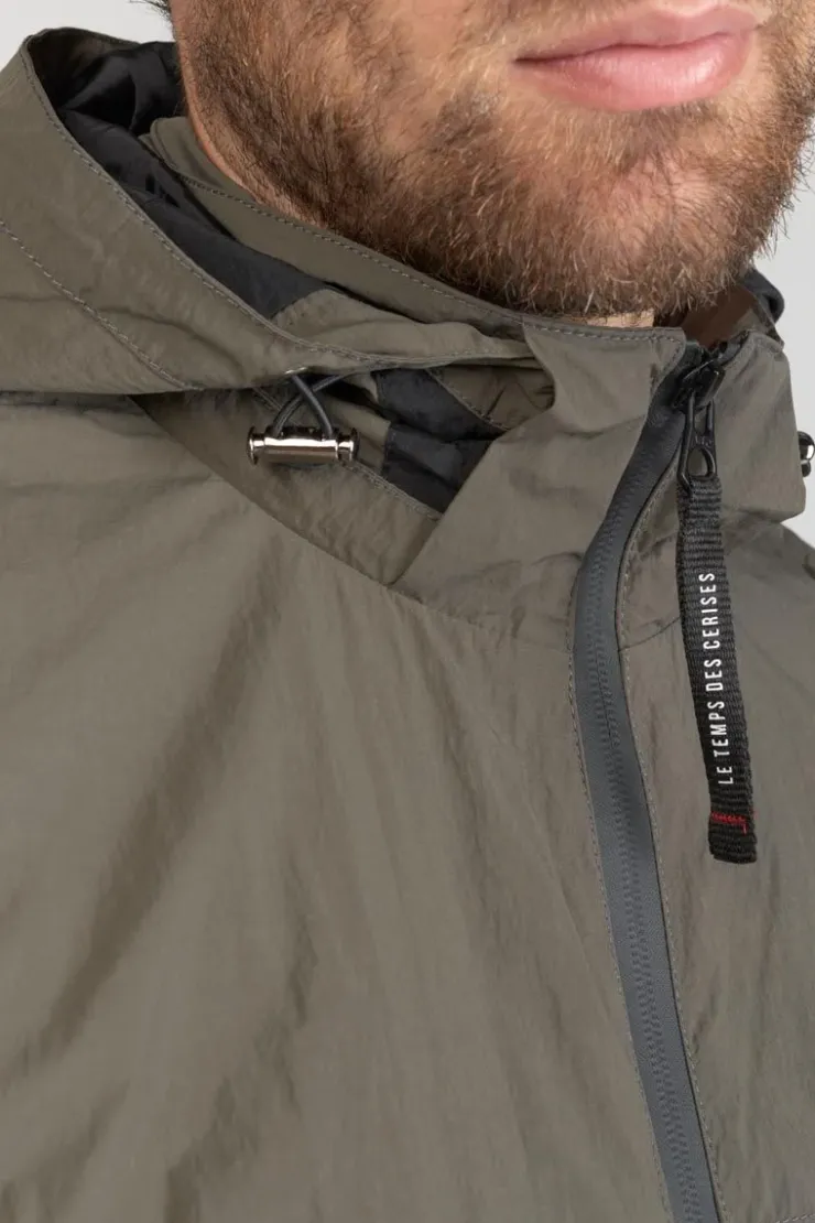 Homme Le Temps des Cerises Vestes & Manteaux-Coupe-Vent Kovar Marron Kaki