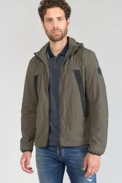 Homme Le Temps des Cerises Vestes & Manteaux-Coupe-Vent Kovar Marron Kaki