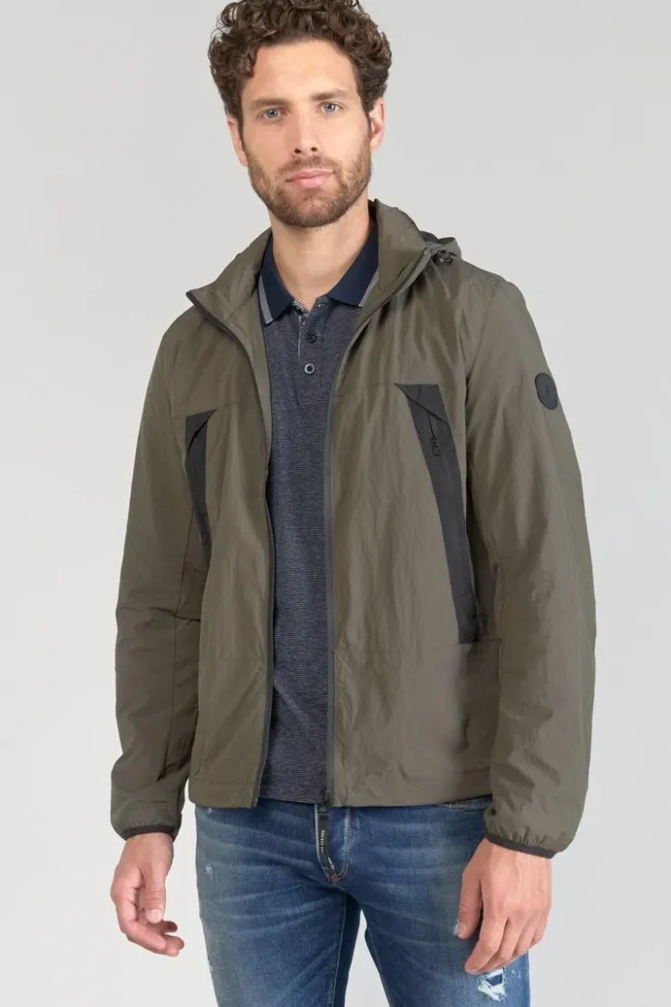 Homme Le Temps des Cerises Vestes & Manteaux-Coupe-Vent Kovar Marron Kaki