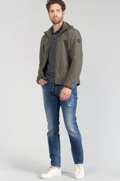 Homme Le Temps des Cerises Vestes & Manteaux-Coupe-Vent Kovar Marron Kaki