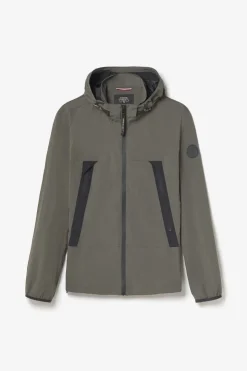 Homme Le Temps des Cerises Vestes & Manteaux-Coupe-Vent Kovar Marron Kaki