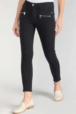 Femme Le Temps des Cerises Coupe Slim-Dado Pulp Slim Taille Haute 7/8Eme Jeans Noir N°0