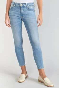 Femme Le Temps des Cerises Coupe Slim-Dari Pulp Slim Taille Haute 7/8Eme Jeans Bleu N°4