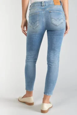 Femme Le Temps des Cerises Coupe Slim-Dari Pulp Slim Taille Haute 7/8Eme Jeans Bleu N°4
