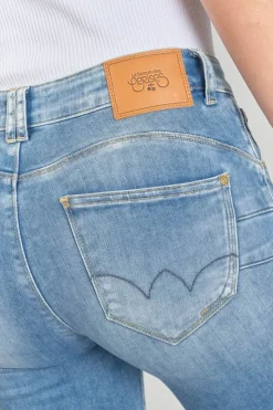 Femme Le Temps des Cerises Coupe Slim-Dari Pulp Slim Taille Haute 7/8Eme Jeans Bleu N°4