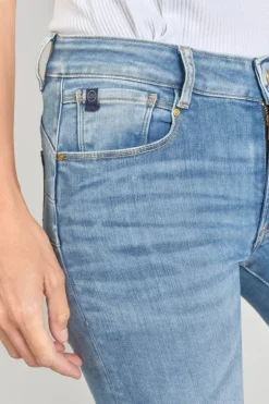 Femme Le Temps des Cerises Coupe Slim-Dari Pulp Slim Taille Haute 7/8Eme Jeans Bleu N°4