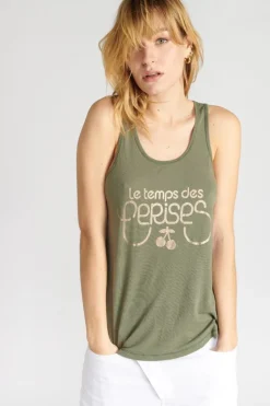 Femme Le Temps des Cerises T-Shirts & Débardeurs-Debardeur Debtrame Kaki