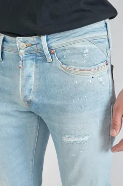 Homme Le Temps des Cerises Coupe Adjusted-Delphes 700/11 Adjusted Jeans Destroy Bleu N°5