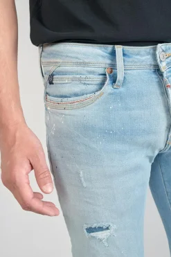 Homme Le Temps des Cerises Coupe Adjusted-Delphes 700/11 Adjusted Jeans Destroy Bleu N°5