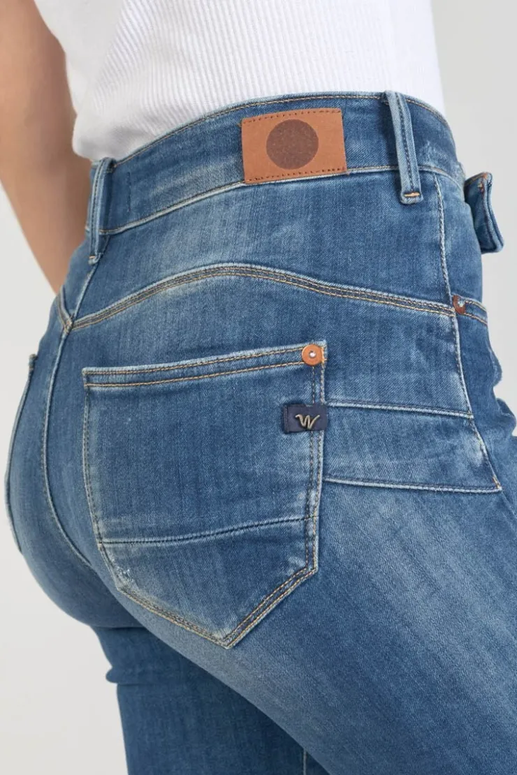 Femme Le Temps des Cerises Coupe Slim-Dina Pulp Slim Taille Haute Jeans Destroy Bleu N°2