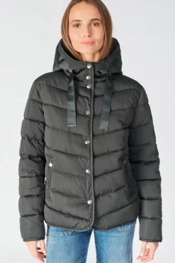 Femme Le Temps des Cerises Manteaux & Doudounes-Doudoune Isy Noire