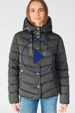 Femme Le Temps des Cerises Manteaux & Doudounes-Doudoune Isy Noire