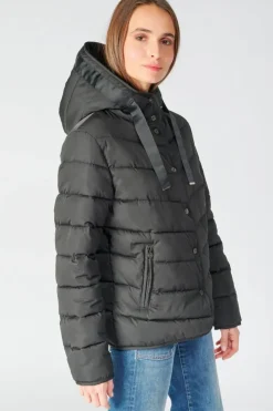 Femme Le Temps des Cerises Manteaux & Doudounes-Doudoune Isy Noire