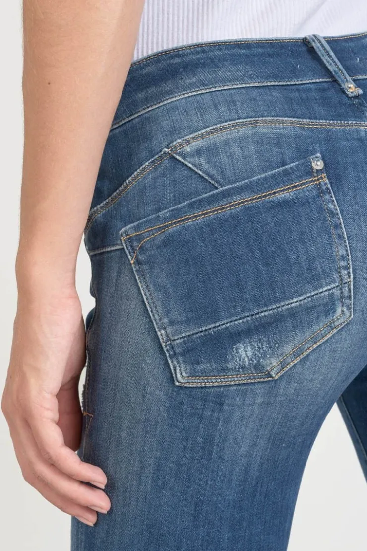 Femme Le Temps des Cerises Coupe Slim-Etoc Pulp Slim 7/8Eme Jeans Destroy Bleu N°2