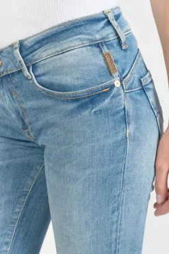 Femme Le Temps des Cerises Coupe Slim-Fawn Pulp Slim 7/8 Eme Jeans Bleu N°4