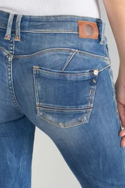 Femme Le Temps des Cerises Coupe Slim-Fino Pulp Slim 7/8Eme Jeans Destroy Bleu N°3