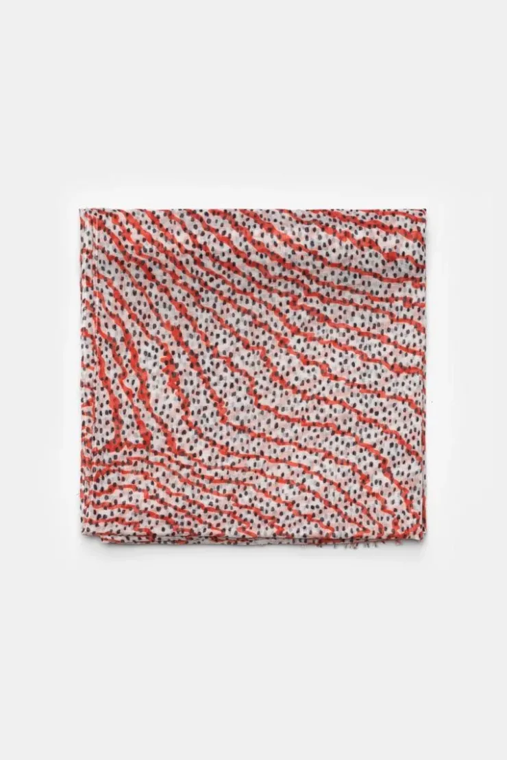 Femme Le Temps des Cerises Écharpes & Foulards-Foulard Jadida A Motif Orange Et Noir