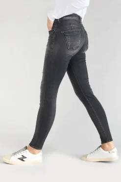 Femme Le Temps des Cerises Coupe Slim-Geos Pulp Slim 7/8Eme Jeans Destroy Noir N°1