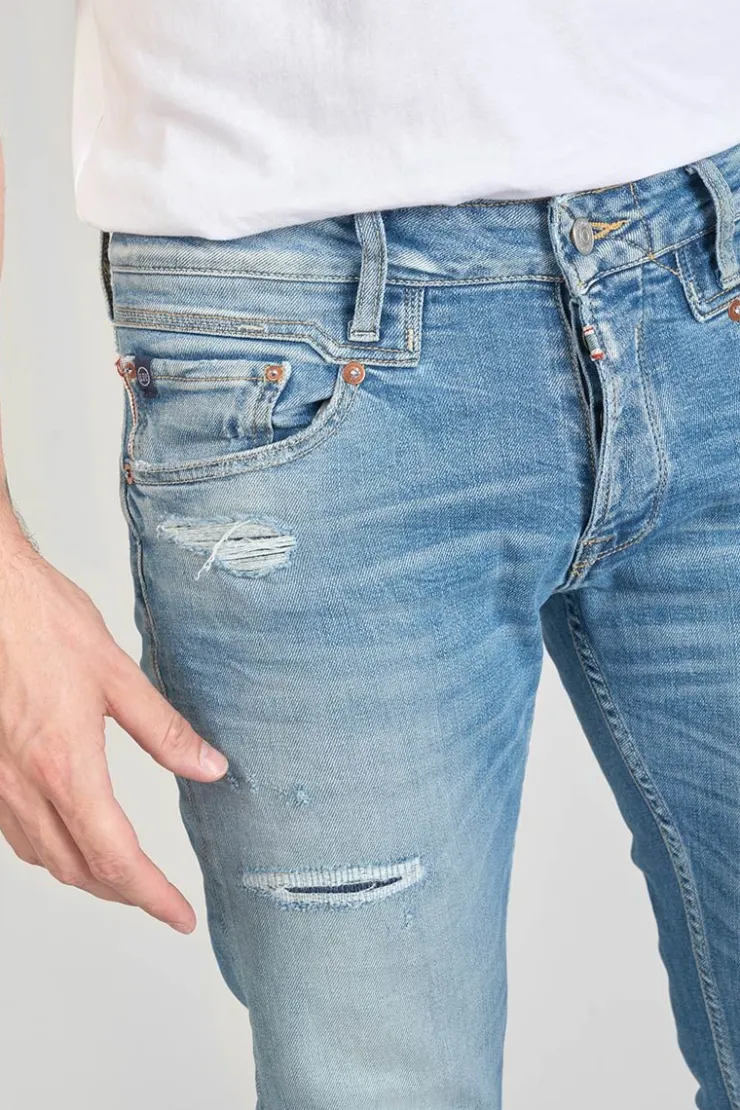 Homme Le Temps des Cerises Coupe Adjusted-Ginier 700/11 Adjusted Jeans Destroy Bleu N°4