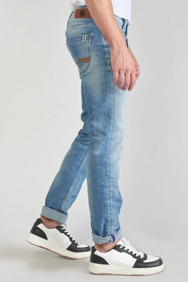Homme Le Temps des Cerises Coupe Adjusted-Ginier 700/11 Adjusted Jeans Destroy Bleu N°4