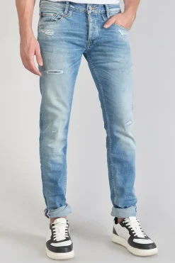 Homme Le Temps des Cerises Coupe Adjusted-Ginier 700/11 Adjusted Jeans Destroy Bleu N°4