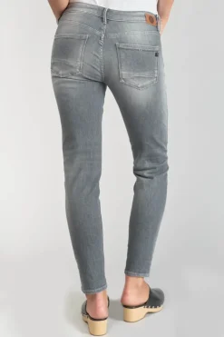 Femme Le Temps des Cerises Coupe Skinny-Goudes Power Skinny 7/8Eme Jeans Destroy Gris N°3