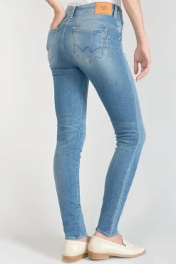 Femme Le Temps des Cerises Coupe Slim-Houp Pulp Slim Taille Haute Jeans Bleu N°3
