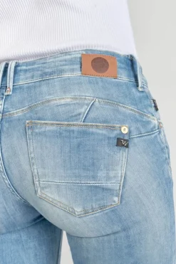 Femme Le Temps des Cerises Coupe Slim-Jako Pulp Slim 7/8Eme Jeans Destroy Bleu N°4