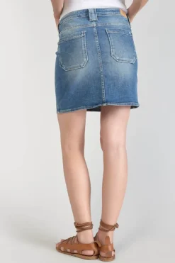 Femme Le Temps des Cerises Jupes & Shorts-Jupe Cary En Jeans Bleu Delave