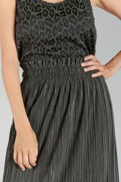 Femme Le Temps des Cerises Shorts & Jupes-Jupe Longue Karoli Kaki