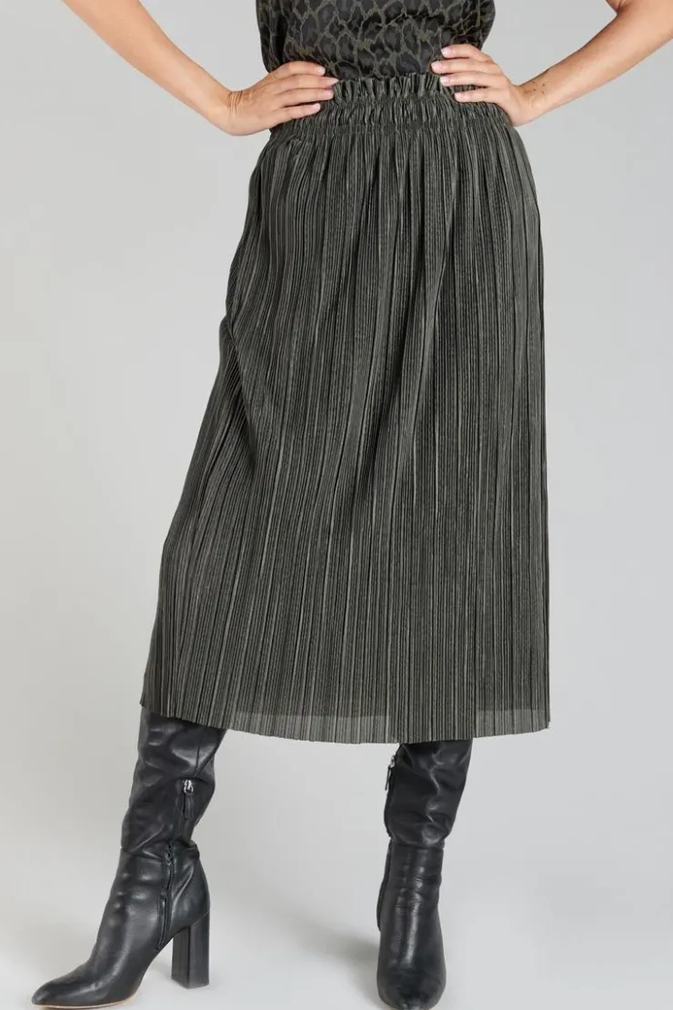 Femme Le Temps des Cerises Shorts & Jupes-Jupe Longue Karoli Kaki