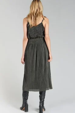 Femme Le Temps des Cerises Shorts & Jupes-Jupe Longue Karoli Kaki