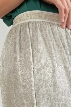 Femme Le Temps des Cerises Shorts & Jupes-Jupe Longue Latoba Argentee