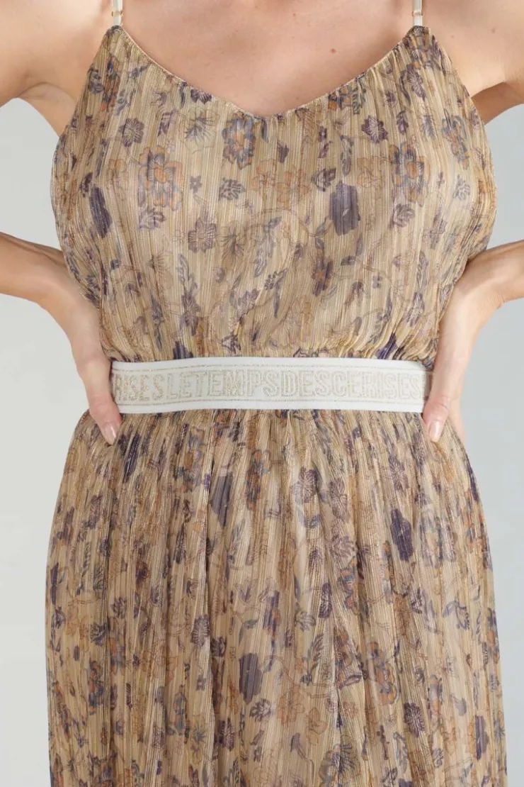 Femme Le Temps des Cerises Shorts & Jupes-Jupe Longue Ran Doree A Motif Fleuri