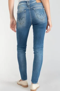 Femme Le Temps des Cerises Coupe Slim-Lump Pulp Slim Taille Haute 7/8Eme Jeans Bleu N°3