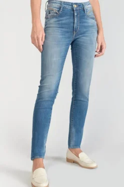 Femme Le Temps des Cerises Coupe Slim-Lump Pulp Slim Taille Haute 7/8Eme Jeans Bleu N°3