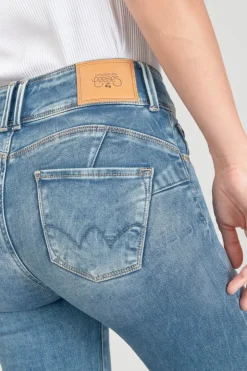 Femme Le Temps des Cerises Coupe Slim-Luri Ultra Pulp Slim Taille Haute 7/8Eme Jeans Bleu N°4