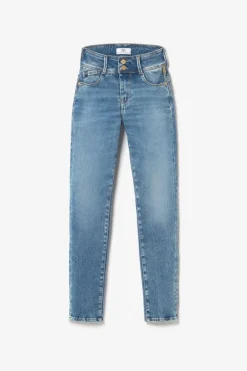 Femme Le Temps des Cerises Coupe Slim-Luri Ultra Pulp Slim Taille Haute 7/8Eme Jeans Bleu N°4