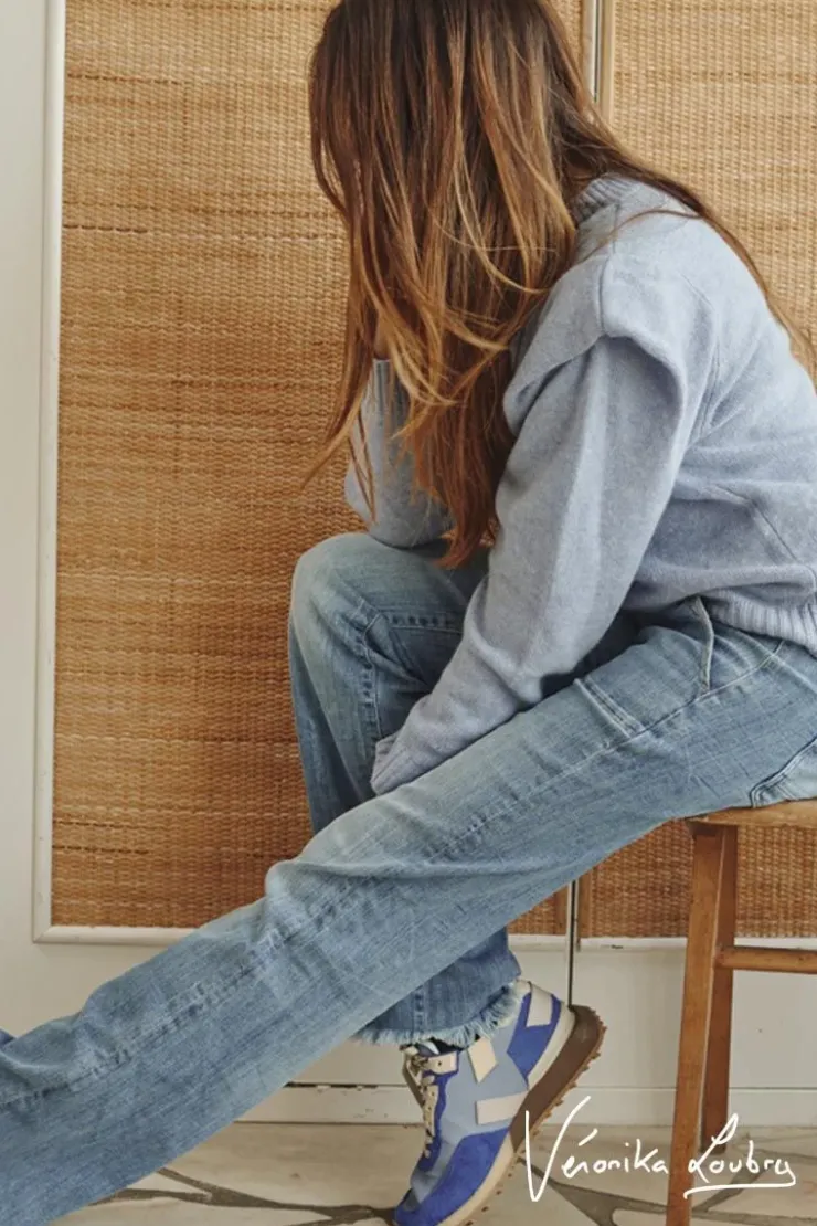 Femme Le Temps des Cerises Coupe Flare / Bootcut-Marcel Flare By Veronika Loubry Jeans Bleu N°4