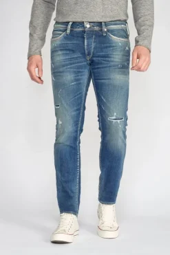 Homme Le Temps des Cerises Coupe Adjusted-Marvin 700/11 Adjusted Jeans Destroy Vintage Bleu N°2