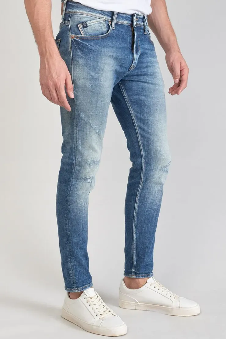 Homme Le Temps des Cerises Coupe Skinny-Mistral Power Skinny 7/8Eme Jeans Destroy Bleu N°3