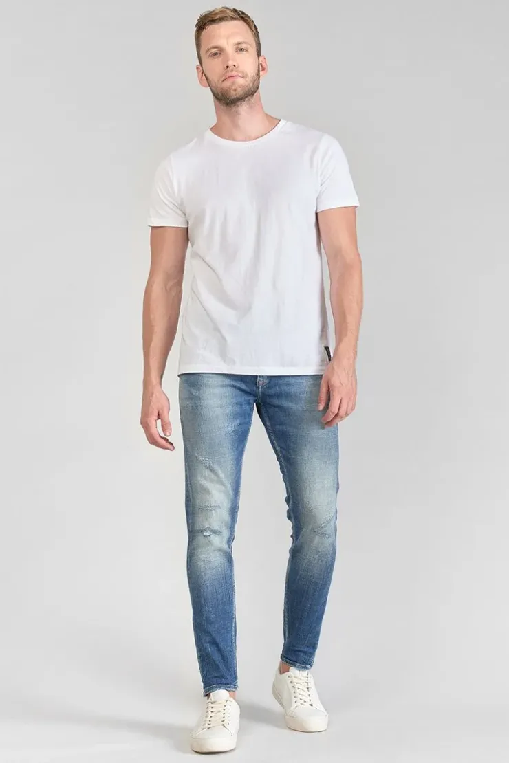 Homme Le Temps des Cerises Coupe Skinny-Mistral Power Skinny 7/8Eme Jeans Destroy Bleu N°3