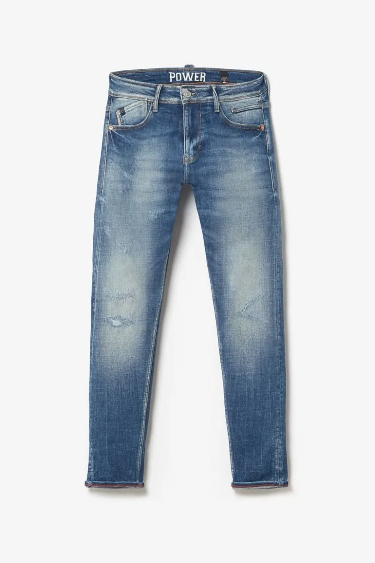 Homme Le Temps des Cerises Coupe Skinny-Mistral Power Skinny 7/8Eme Jeans Destroy Bleu N°3