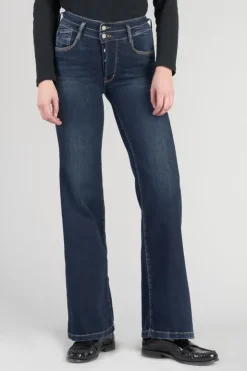 Femme Le Temps des Cerises Taille Haute-Nancy Pulp Flare Taille Haute Jeans Bleu N°1