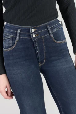 Femme Le Temps des Cerises Taille Haute-Nancy Pulp Flare Taille Haute Jeans Bleu N°1