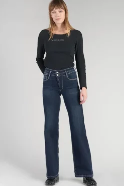 Femme Le Temps des Cerises Taille Haute-Nancy Pulp Flare Taille Haute Jeans Bleu N°1