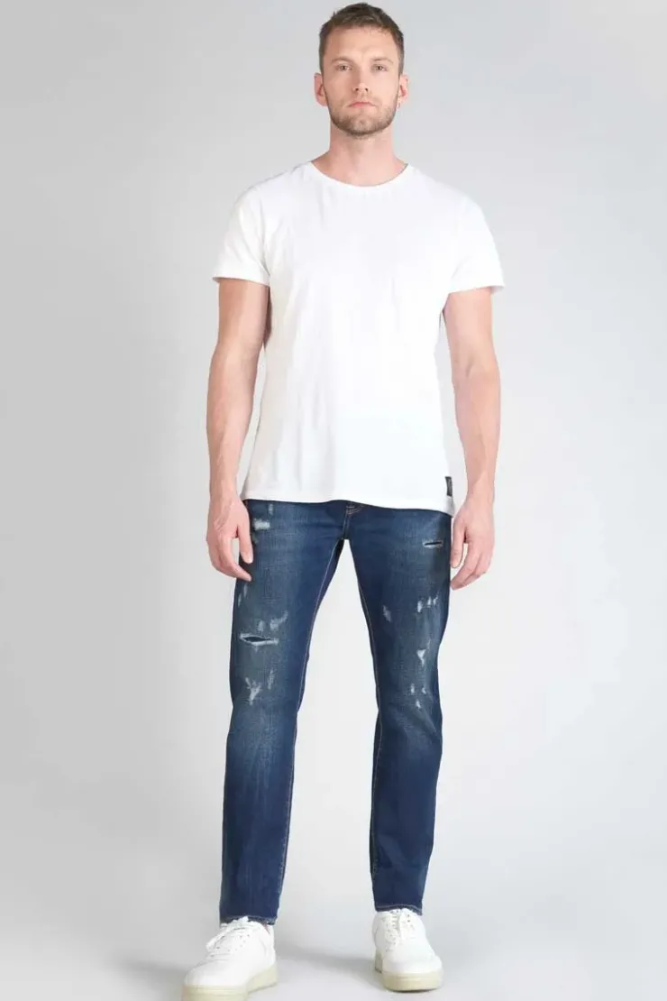 Homme Le Temps des Cerises Coupe Adjusted-Nicolay 700/11 Adjusted Jeans Destroy Bleu N°1