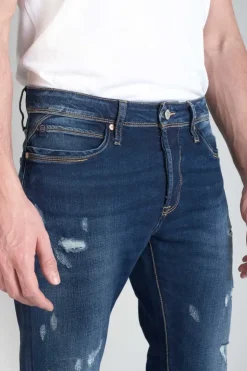 Homme Le Temps des Cerises Coupe Adjusted-Nicolay 700/11 Adjusted Jeans Destroy Bleu N°1