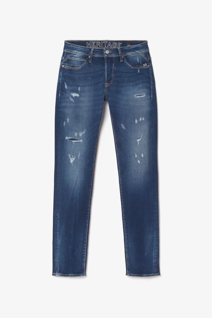 Homme Le Temps des Cerises Coupe Adjusted-Nicolay 700/11 Adjusted Jeans Destroy Bleu N°1