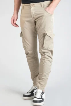 Homme Le Temps des Cerises Pantalons & Chinos-Pantalon Cargo Alban Beige
